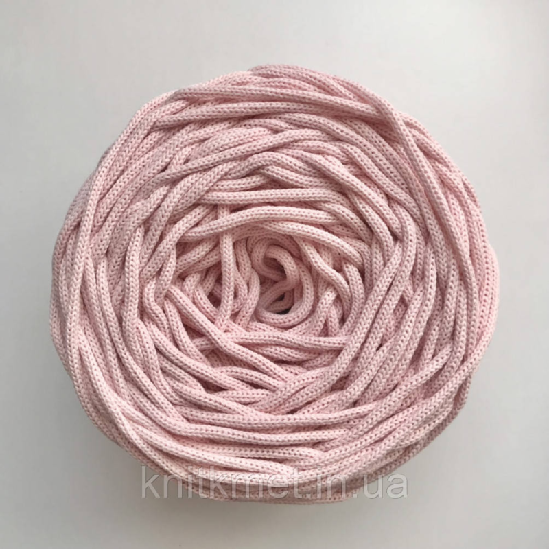 Шнур бавовна 4 мм Ніжна троянда 50 м