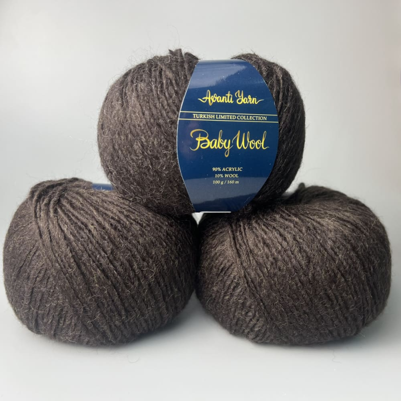 Avanti Yarn Baby Wool 5533 Темно-коричневий