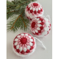 Куля новорічна Рожева, 6 см