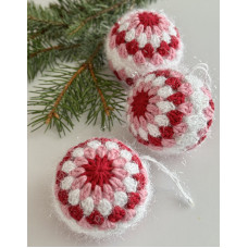 Куля новорічна Рожева, 6 см