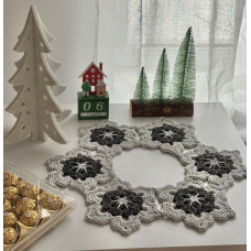 Серветка віночок Фловерс, Сірий