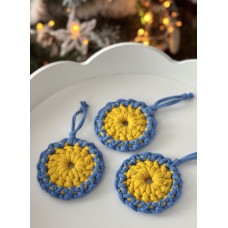 Ялинкові прикраси патріотичні 3 шт