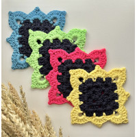 Підставки під чашки різнокольорові, 4 шт