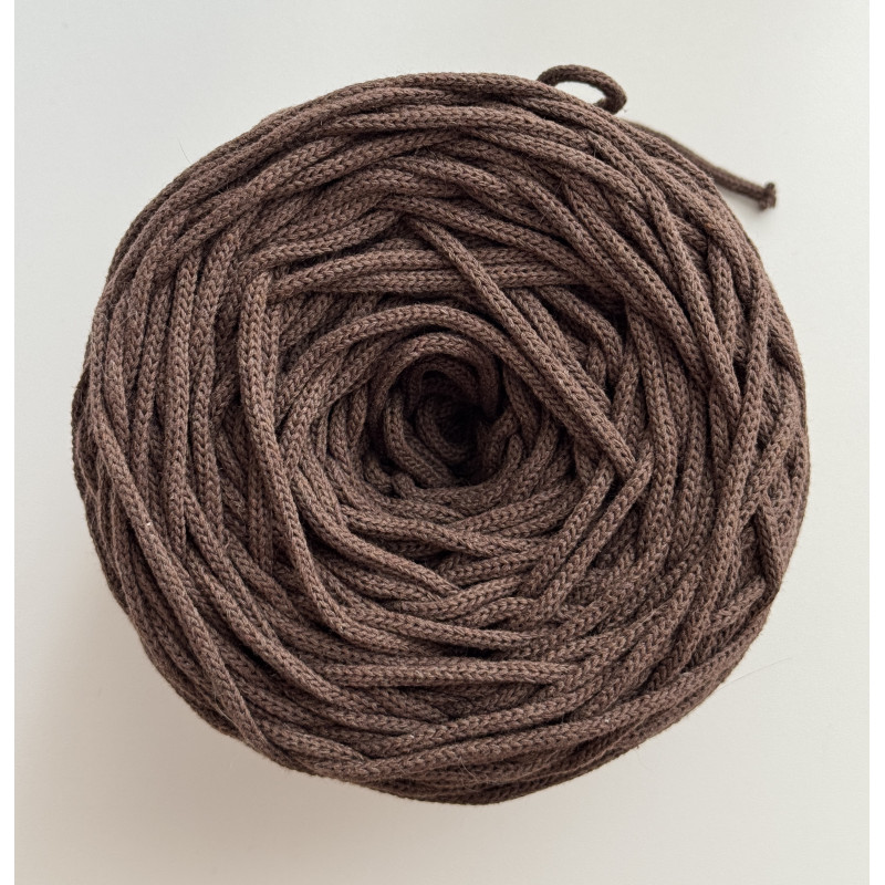 Шнур бавовна 4 мм, 100 м Шоколад