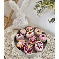 Писанки 10 шт, рожево-сірі