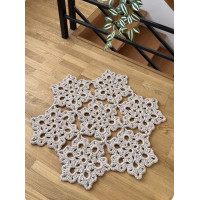 Килим Фловерс в'язаний, колір Імбир