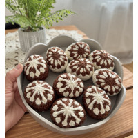 Писанки 10 шт, коричневий/молочний