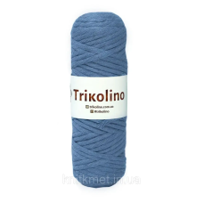 Бавовняний шнур Trikolino для макраме, 250 г, 60 м, 4-6 мм, колір Темно-блакитний
