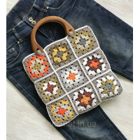 Сумка кольорова жіноча Бабусин квадрат