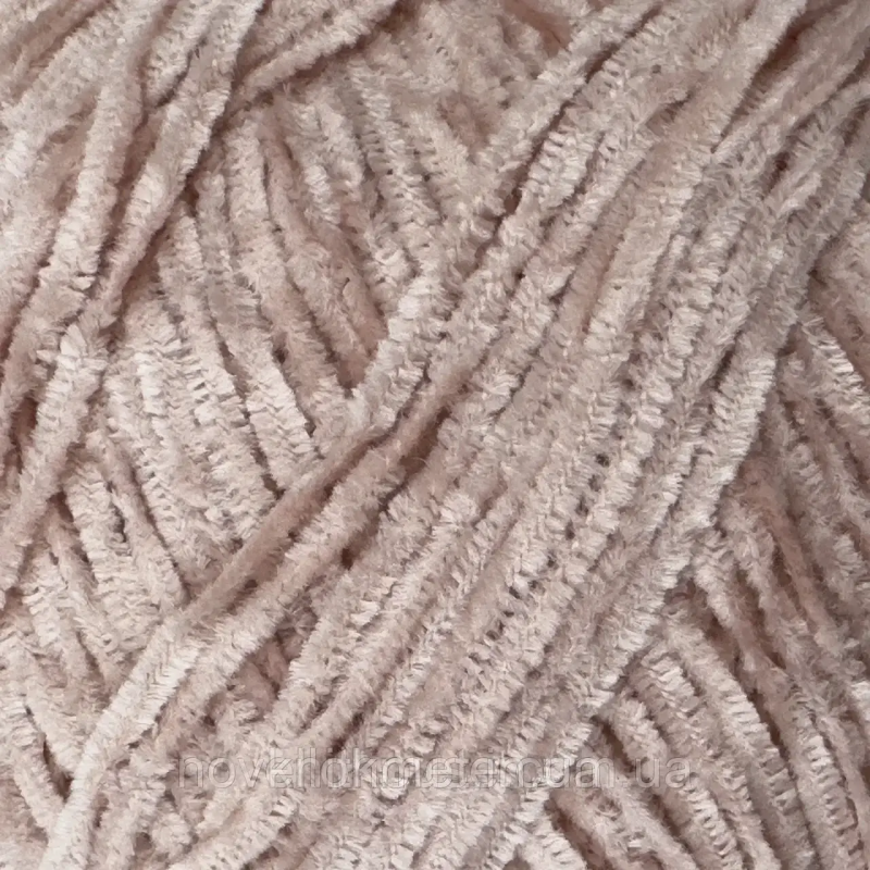 Пряжа велюр, нитки для в“язання Avanti Yarn PUFFY, 50гр/300м № 544 пудра