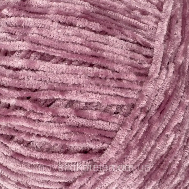 Пряжа велюр, нитки для в“язання Avanti Yarn PUFFY, 50гр/300м № 504 попіл троянди