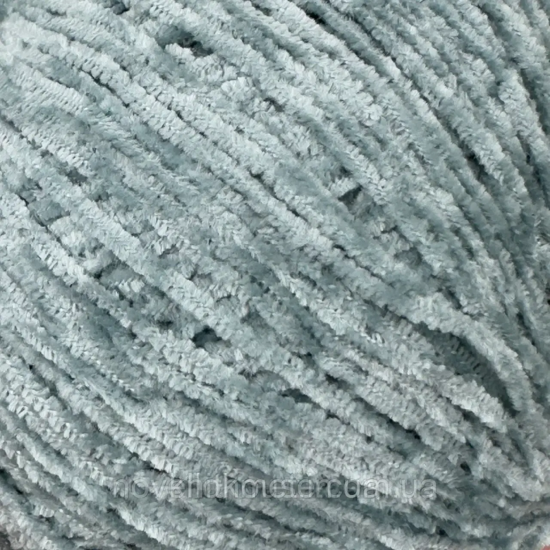 Пряжа велюр, нитки для в“язання Avanti Yarn PUFFY, 50гр/300м № 832 сірий