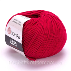 Джинс ЯрнАрт (YarnArt Jeans) 51 темний червоний