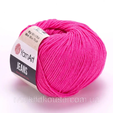 Джинс ЯрнАрт (YarnArt Jeans) 42 яскравий рожевий