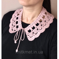 Комірець в'язаний Юта, рожевий