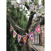 Гірлянда кольорова, прапорці 6 шт