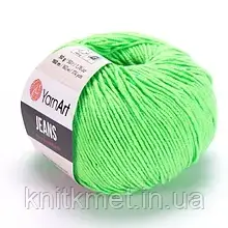 Джинс ЯрнАрт (YarnArt Jeans) 60 яскраво-зелений