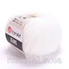 Джинс ЯрнАрт (YarnArt Jeans) 01 білий