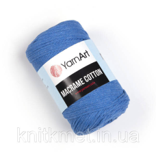 Шнур YarnArt Macrame Cotton, 250 г, моток 225 м, колір Синій 786