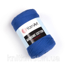 Шнур YarnArt Macrame Cotton, 250 г, моток 225 м, колір Синій електрик 772