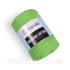 Шнур YarnArt Macrame Cotton, 250 г, моток 225 м, колір Лайм неон 802