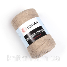 Шнур YarnArt Macrame Cotton, 250 г, моток 225 м, колір Коричневий 768