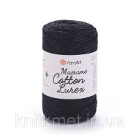 YarnArt Macrame Cotton Lurex, Чорний 722