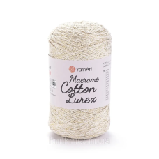 YarnArt Macrame Cotton Lurex 250 г, моток 205 м, колір Беж 724