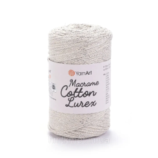 YarnArt Macrame Cotton Lurex 250 г, моток 205 м, колір Льон 725